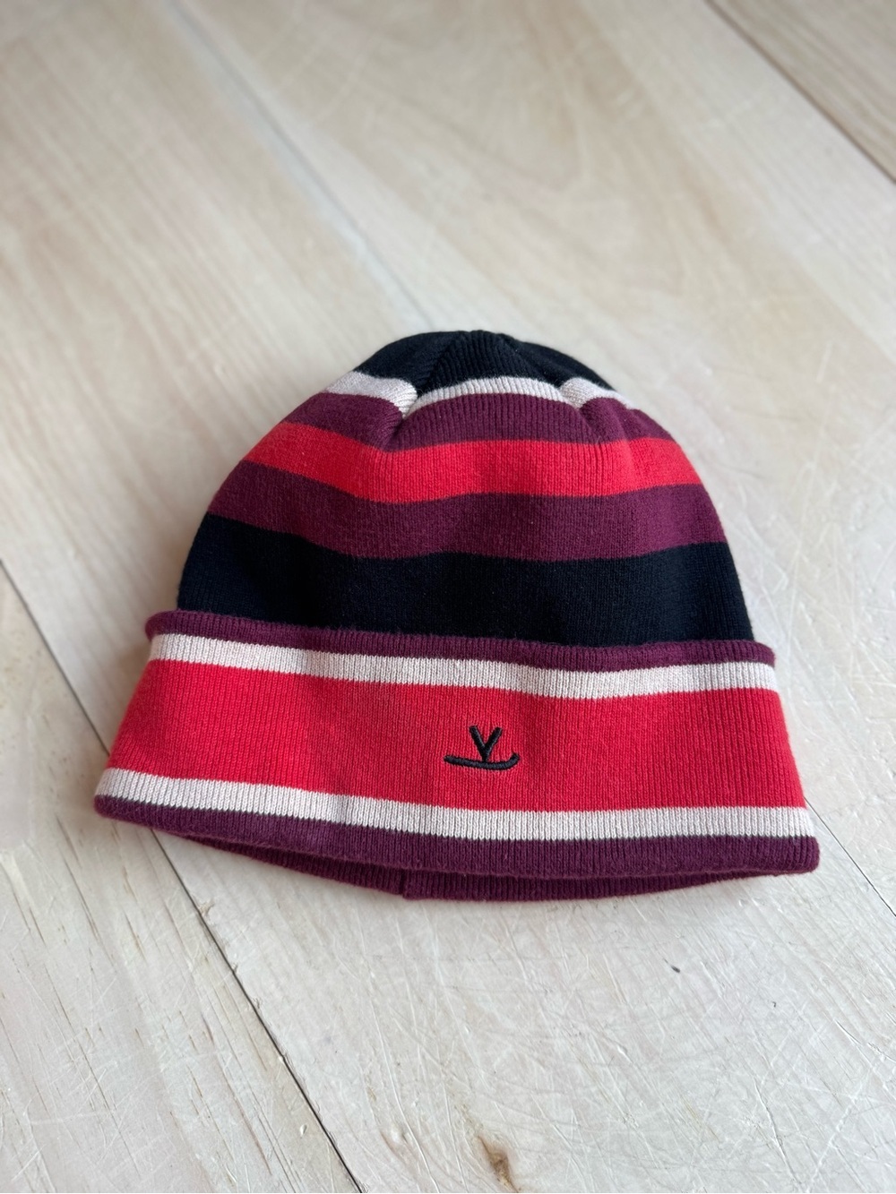 Vuarnet Stripes Team 100% Cotton Knit Beanie